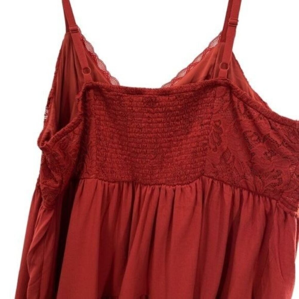 Torrid Babydoll Crinkle Gauze And Lace Tank Top - Picture 13 of 16